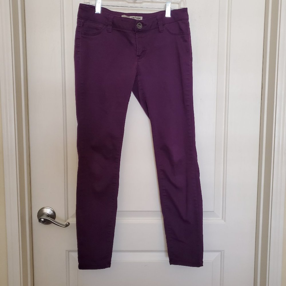 Refuge purple skinny ankle pants Size 8